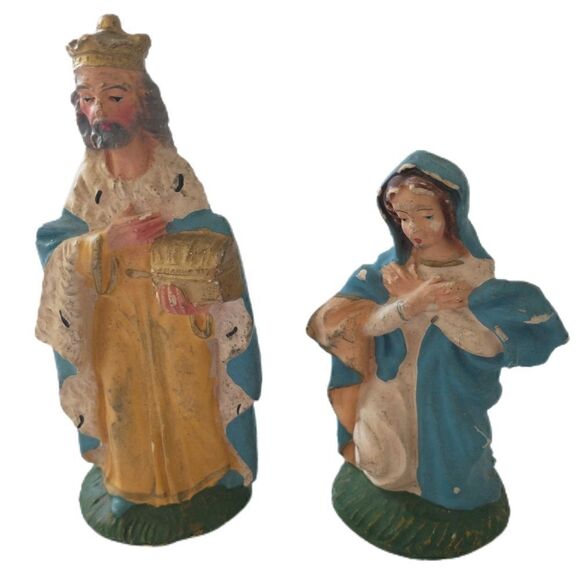 VTG Italy Nativity Figures Mary Wiseman Replacements ONLY Hand Painted Despose. - Picture 12 of 16